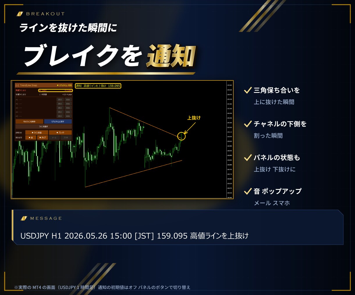 MT4/MT5トレンドラインを自動描画し保存します トレンドラインのスナップショット機能付き イメージ4