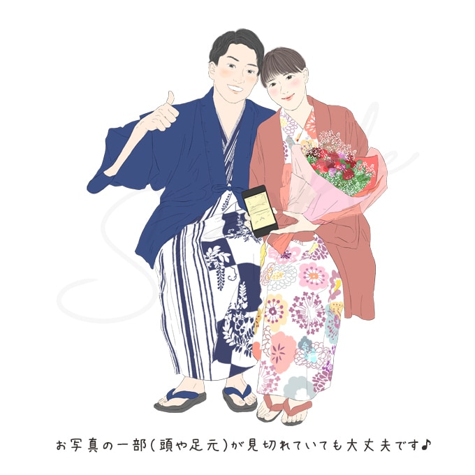 オリジナルのウェディングイラスト描きます アイコンや婚姻届、ウェルカムスペースに！お子様・ペット・お車 イメージ5