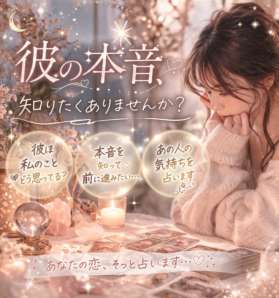 彼も気づいていない気持ちを、言霊霊視でお伝えします 「彼の本音」は、もっと深いところに隠されていた イメージ2