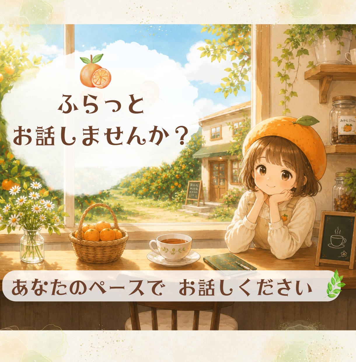 ふらっとお話しませんか？心の整理整頓お手伝いします タロットと対話で心をやさしくお片づけ✯初めての方1分100円 イメージ1