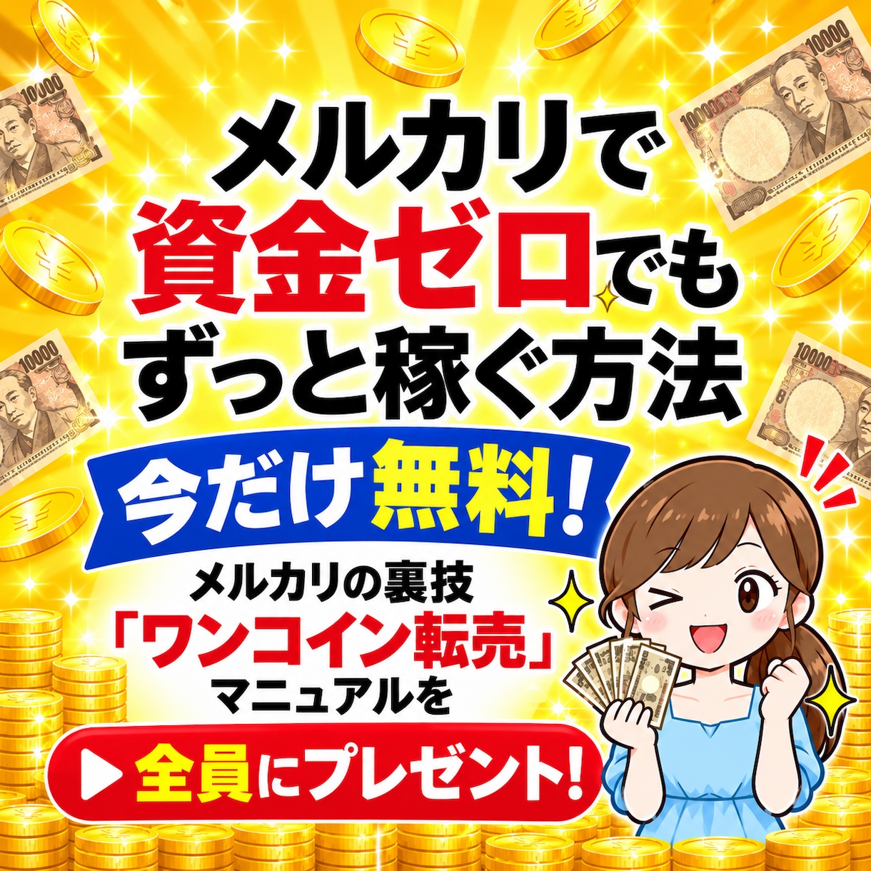 初心者・主婦にぴったりのメルカリ攻略法を教えます 資金が無い初心者が、再スタートできるノウハウです！ イメージ1