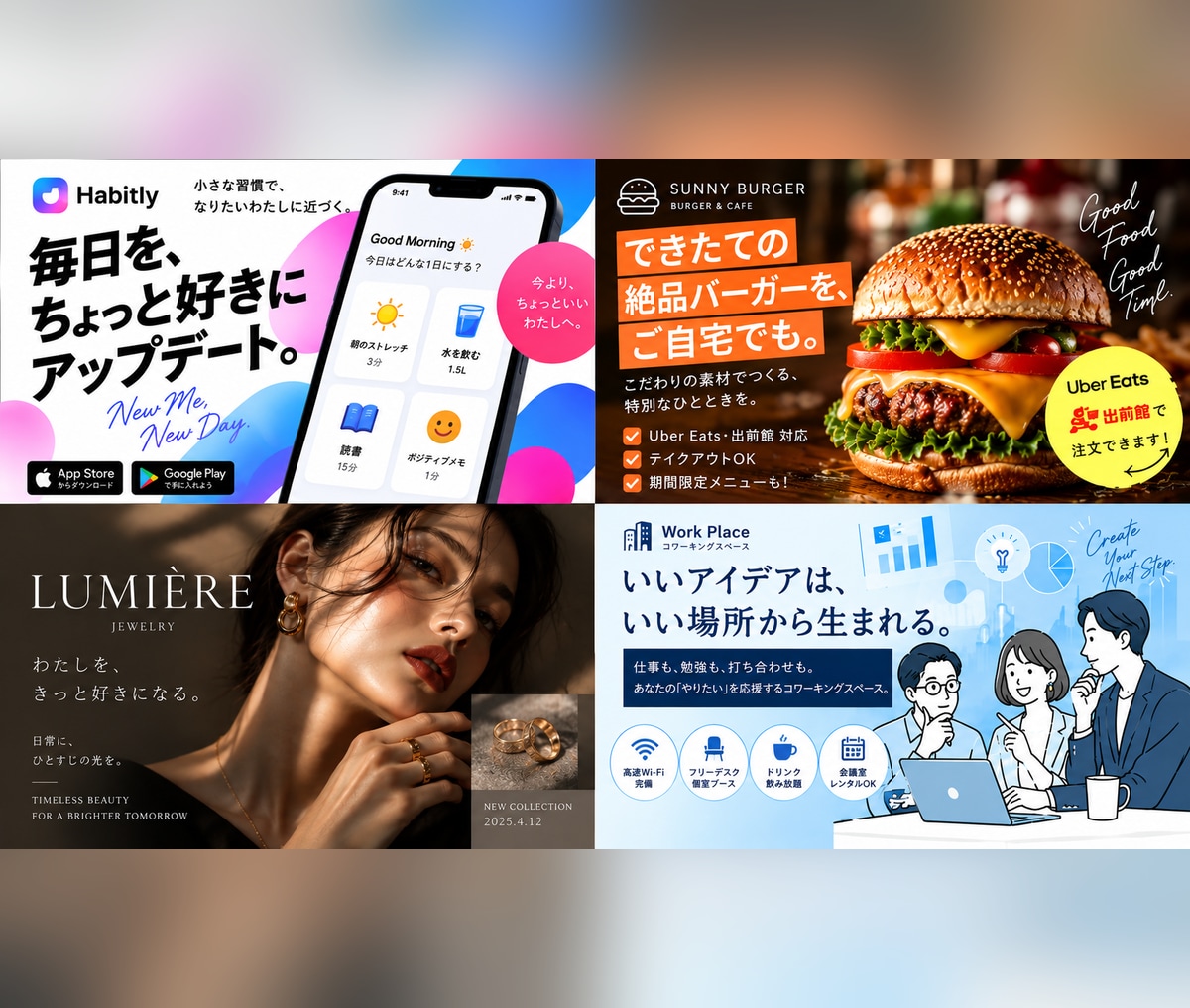 SNS投稿画像・広告バナー3枚制作します どんな世界観も、期待を超えるデザインに。 イメージ4