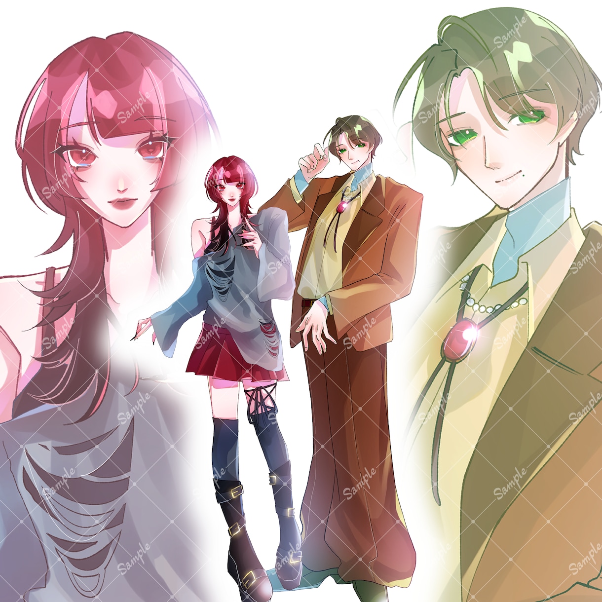 新生活応援サービス付-オリジナル立ち絵つくります 現代でもどんな服装でも老若男女お任せ下さい！ イメージ2