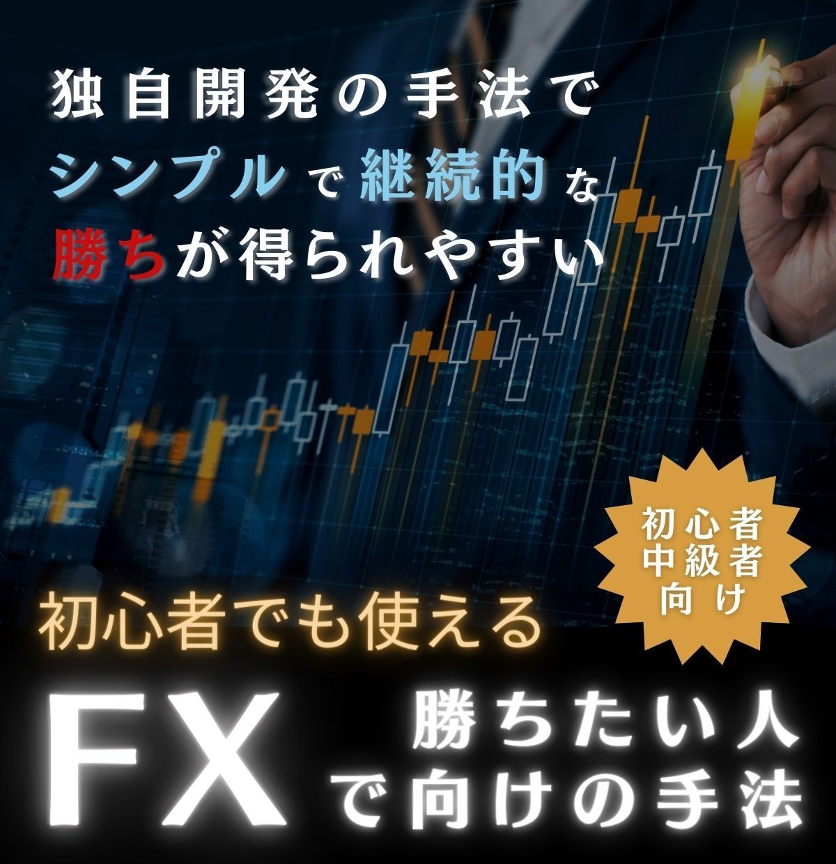 シンプルなFX取引マニュアルを提供します エントリー判断を容易に行なえる独自開発の手法です。 イメージ2