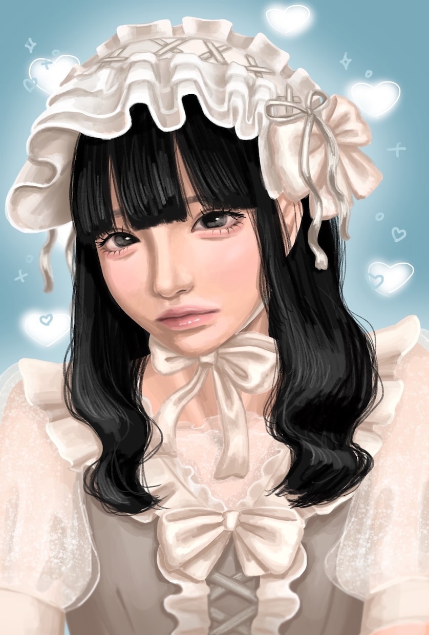 厚塗りでリアルタッチの女の子を描きます 似顔絵も描けます❣️アイコンなどにぜひ(^^)！ イメージ9