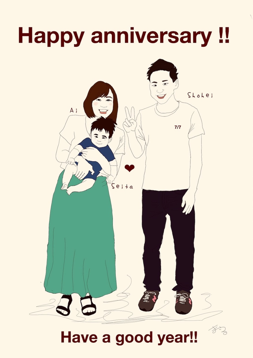 ウェディングボードなどのイラストをお描きします お写真を元にオシャレイラストを描かさせて頂きます！ イメージ10