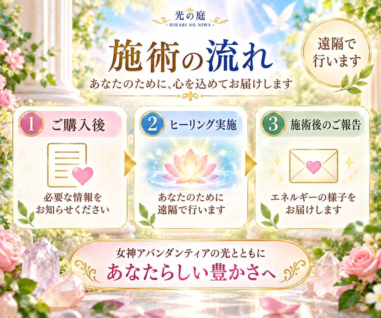 女神アバンダンティアの光で豊かさの流れをひらきます 愛・喜び・金運も。豊かさを受け取る私へ イメージ6