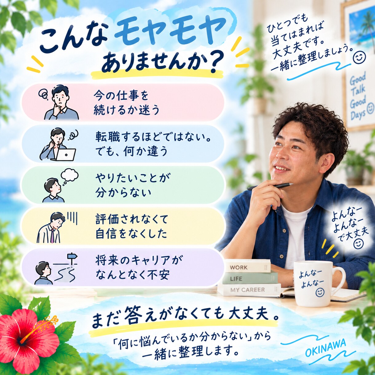仕事・キャリアのモヤモヤを一緒に整理します 国家資格キャリコン×元局アナ｜頭の中を整理する50分 イメージ2