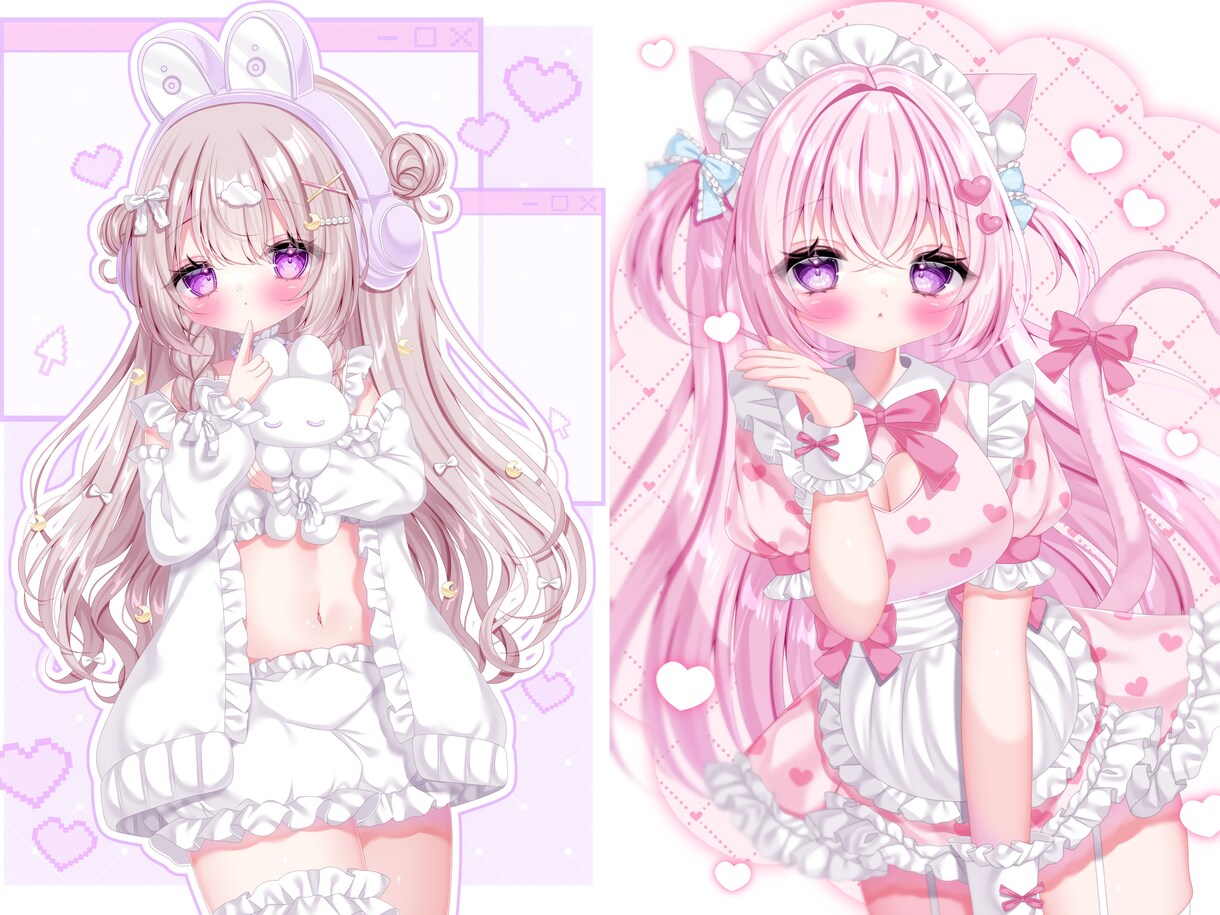 きらきらふわふわかわいいイラストをお描きします アイコンや1枚絵、MVイラストなどなんでもお描きいたします！ イメージ2
