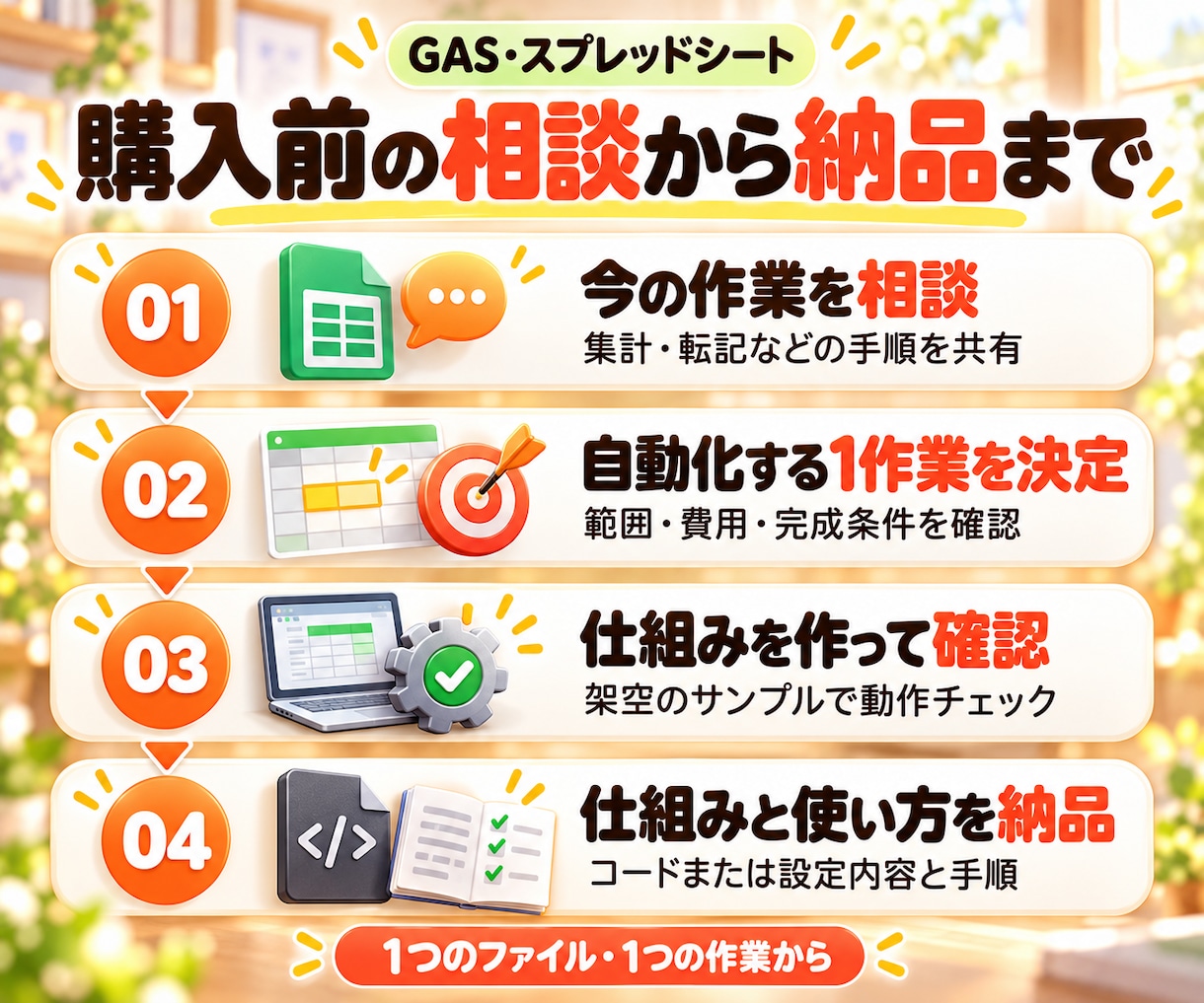 スプレッドシートの集計・転記を自動化します Googleスプレッドシートの繰り返し作業を減らします イメージ2