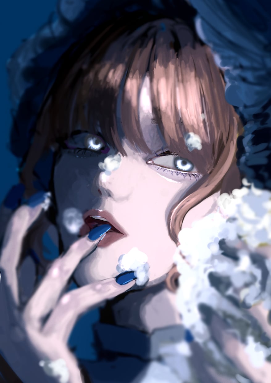 厚塗りで高級感のある人物絵を描きます 高級感と重厚感のある、アニメ絵よりかは少し重めの一枚絵です イメージ4