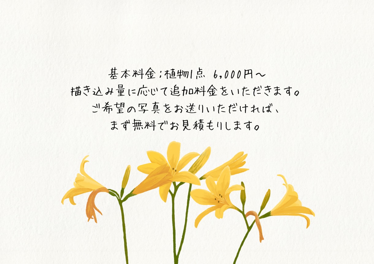 写真を参考に植物イラストを作成します 背景透明　水彩風やわらかタッチの植物画 イメージ5