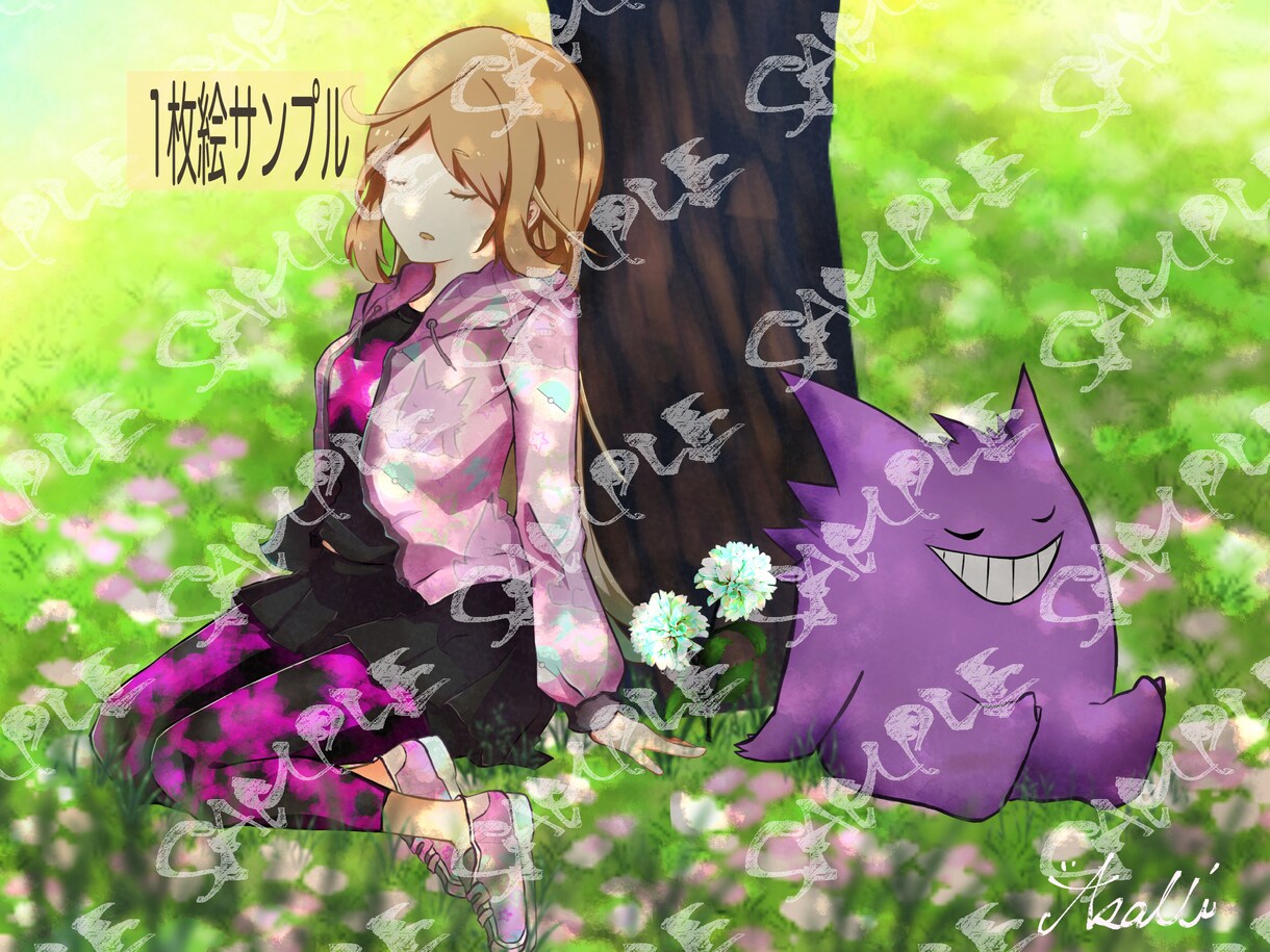 格安！可愛くて映えるイラストお描きします SNS用ヘッダーやyoutube・プレゼントにおすすめです！ イメージ5
