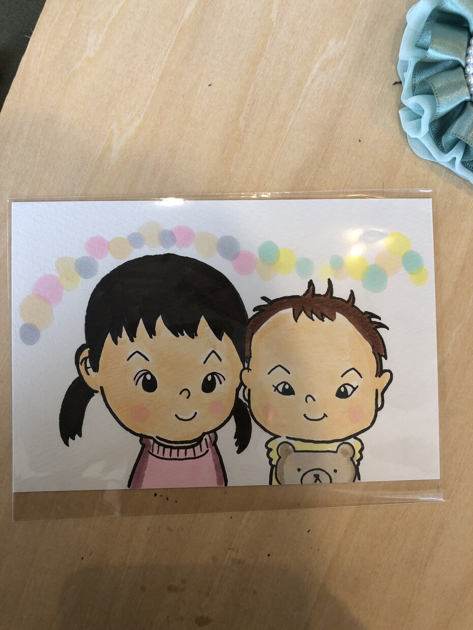 ほっこり似顔絵を手描きで描きます 思わずにっこりできるような似顔絵を手描きで描きます☆ イメージ3