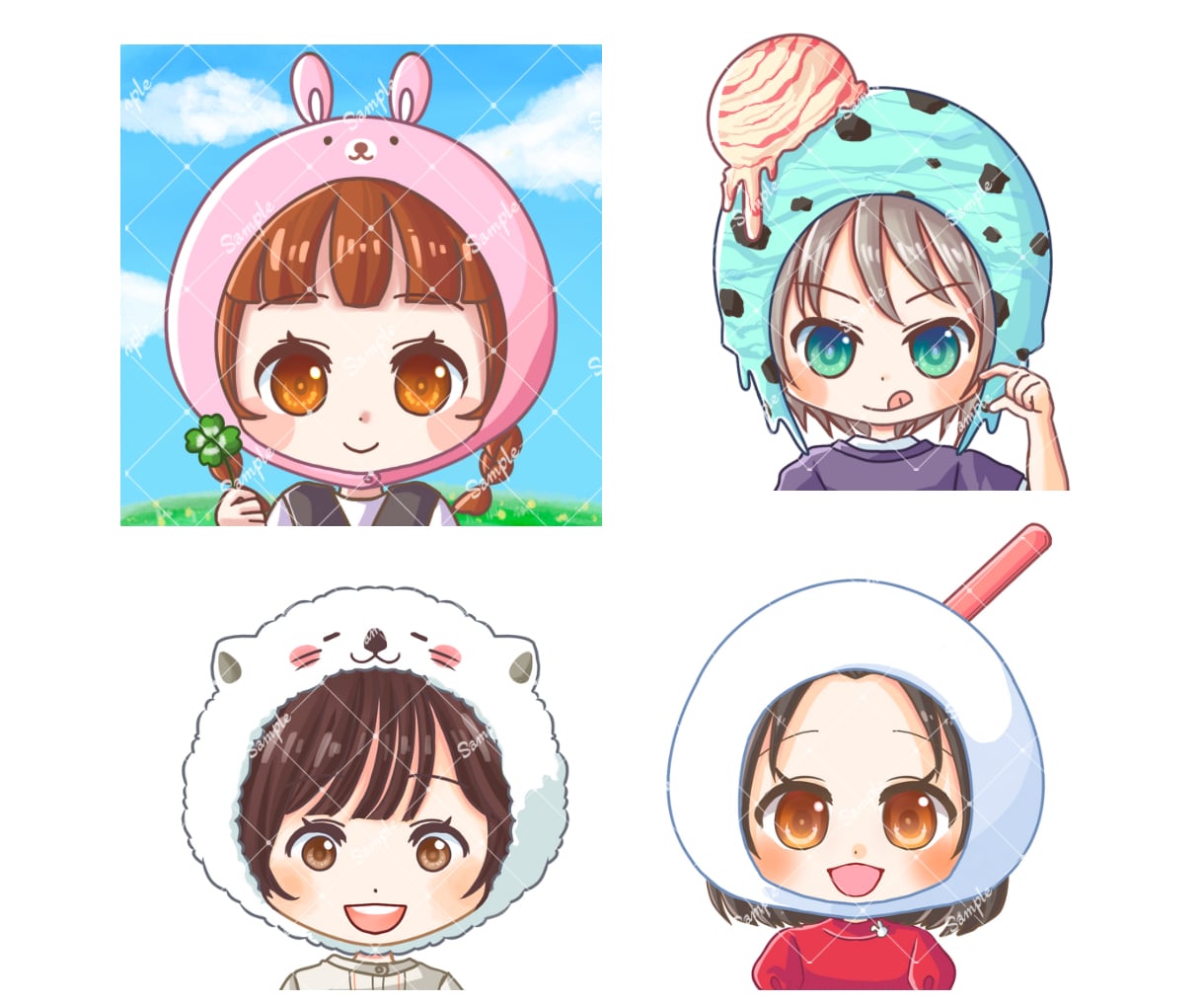 目立っちゃう！可愛着ぐるみイラスト描きます アイコン、動画や配信、似顔絵プレゼントにぴったり！ イメージ7