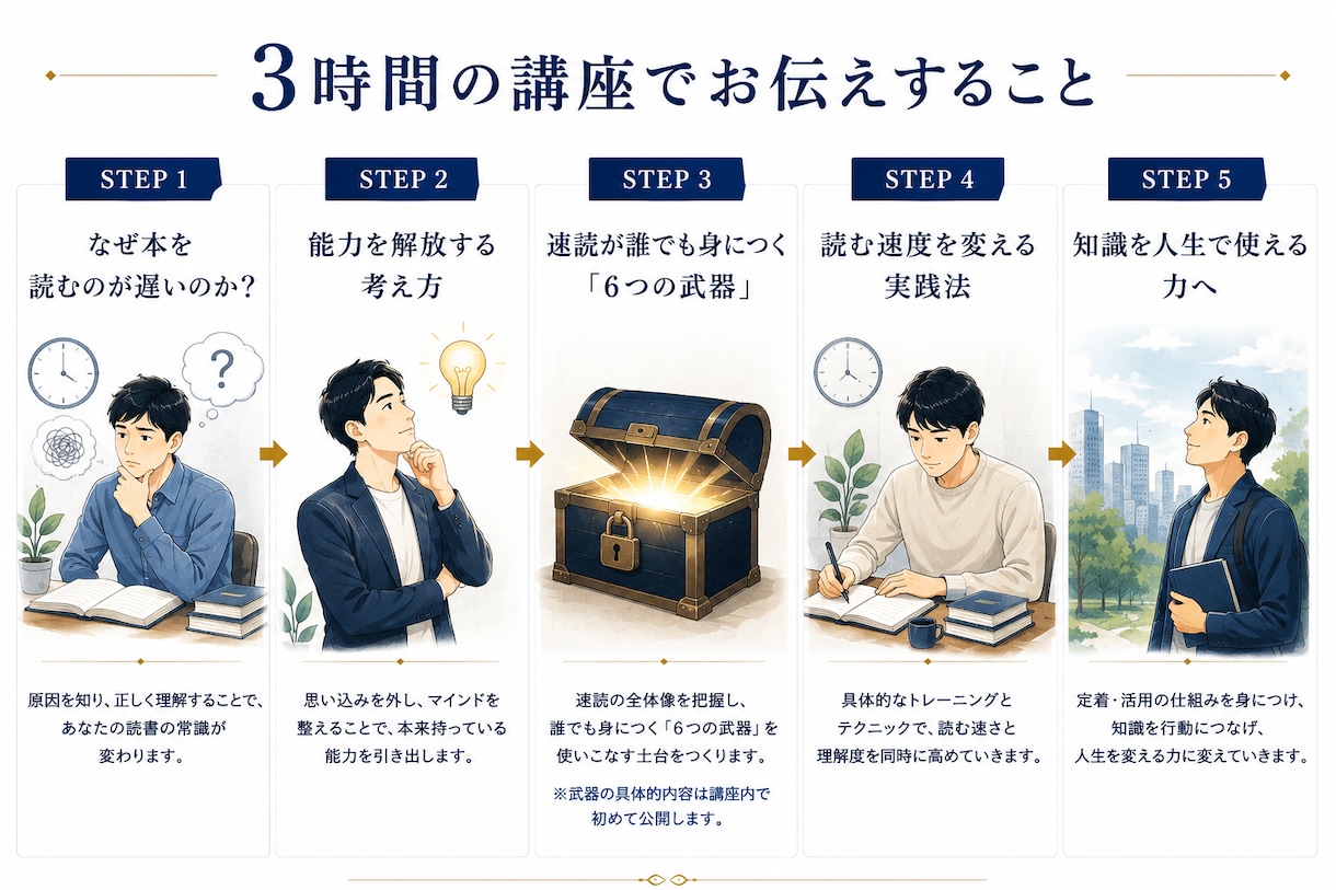 誰でもできる！速読法を教えます あなたの読書の固定概念を破壊して「１日１冊読める人」にします イメージ3