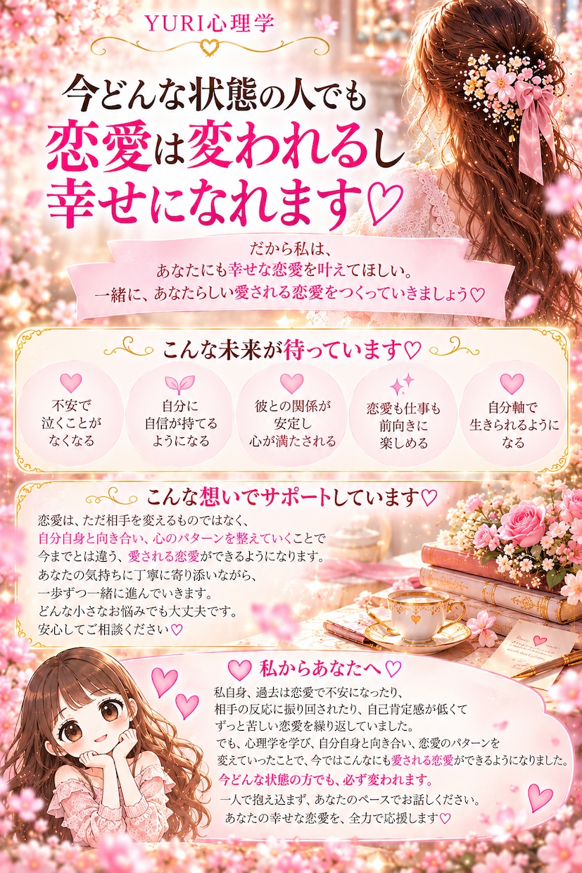 30代から溺愛される恋愛へ導きます 「不安・自己犠牲を手放しお姫様扱いされる私へ♡」 イメージ8