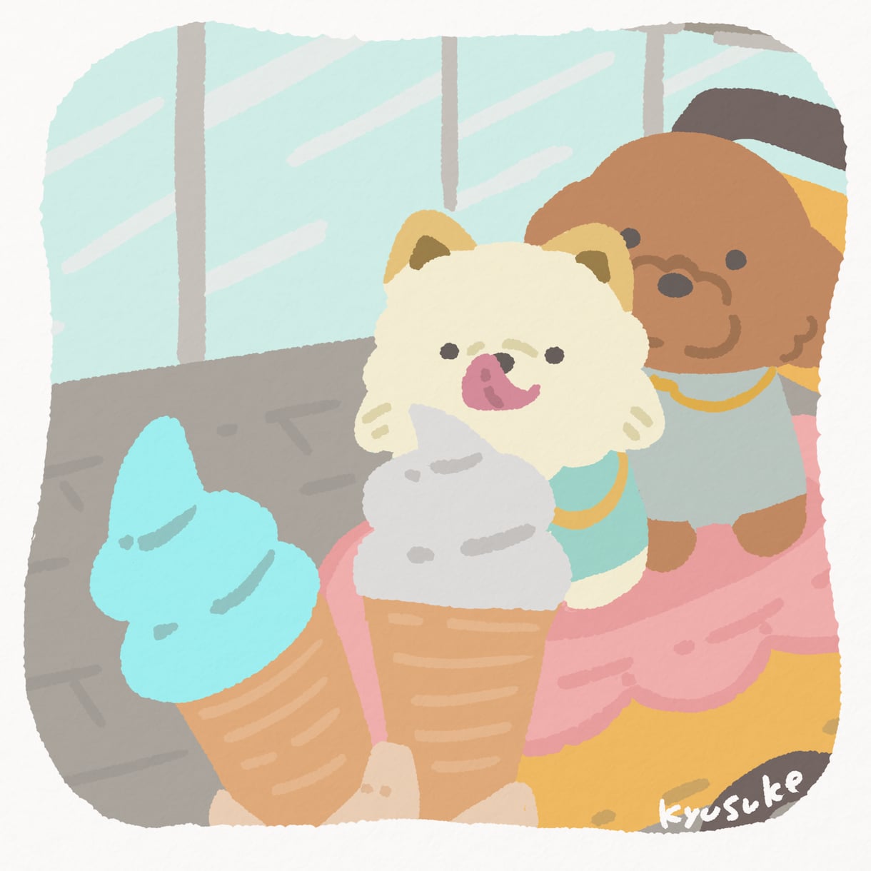 お任せ制作♪やわらかやさしい動物イラスト描きます 個展は今年で３回目！鹿児島のイラストレーターです イメージ1