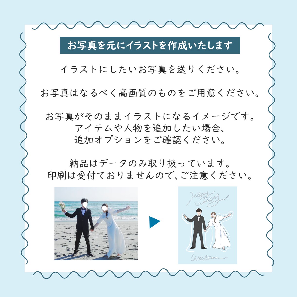 お二人のお写真からウェルカムボード制作します ウェルカムボード・お祝い・記念日などにいかがでしょうか♪ イメージ2