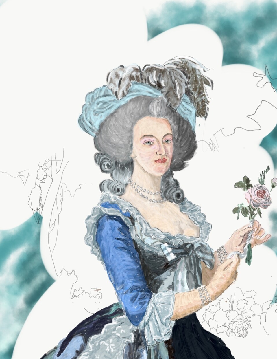 油絵の具の手描きタッチの似顔絵描きます ちょっと特別な記念プレゼントにいかがでしょうか？ イメージ2