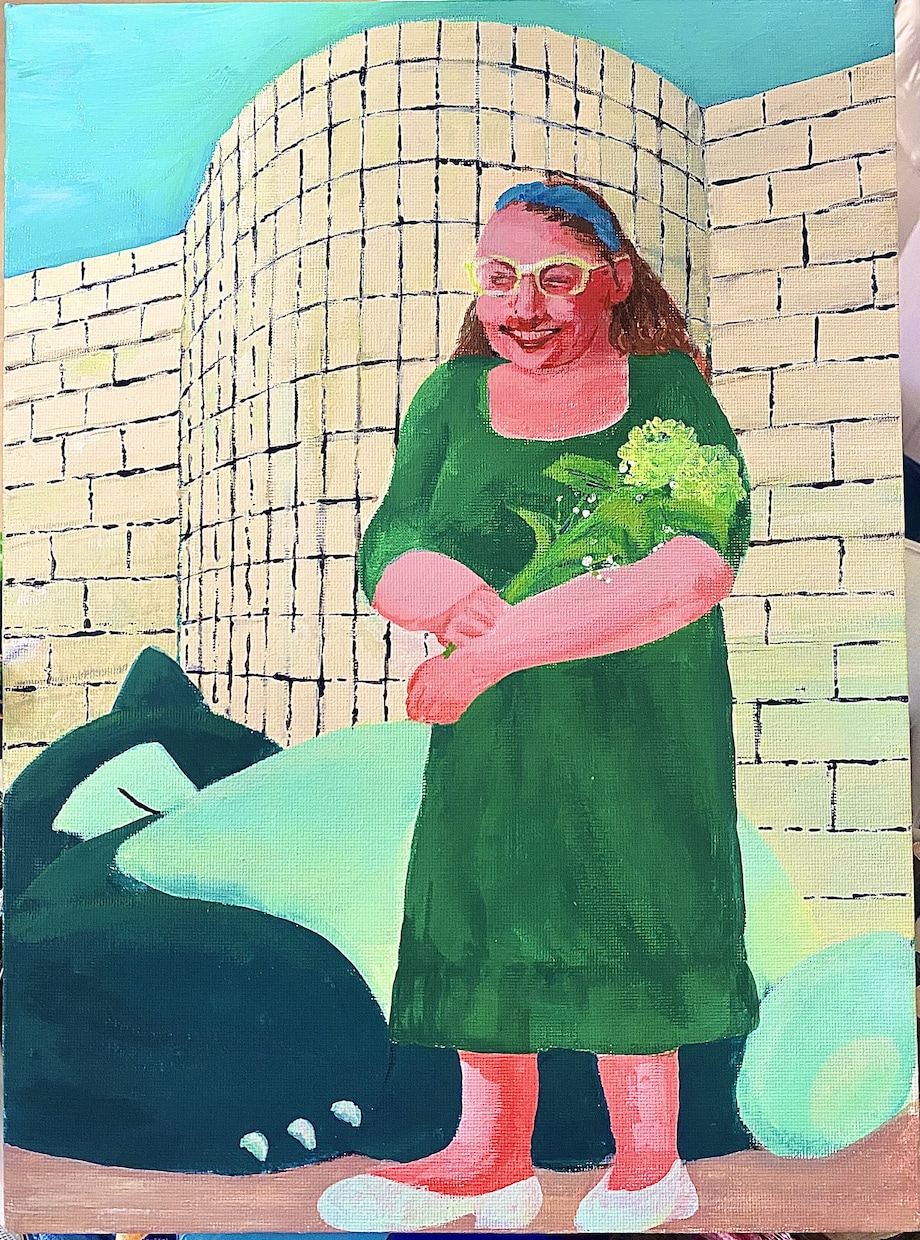 ペットやお子さんなどのイラスト描きます キャンバスにアクリルガッシュで制作します(画材代、送料込み) イメージ2