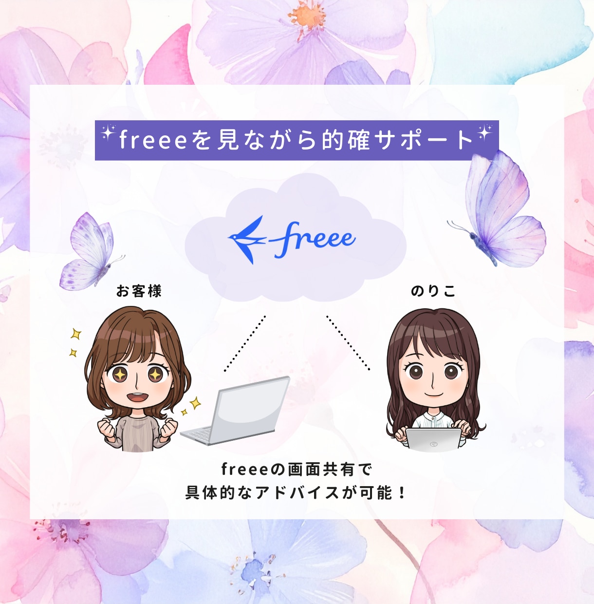4つ星アドバイザーがfreee習得をサポートします 個人事業主向け☆freeeのお困りごと・お悩みを解決！ イメージ2