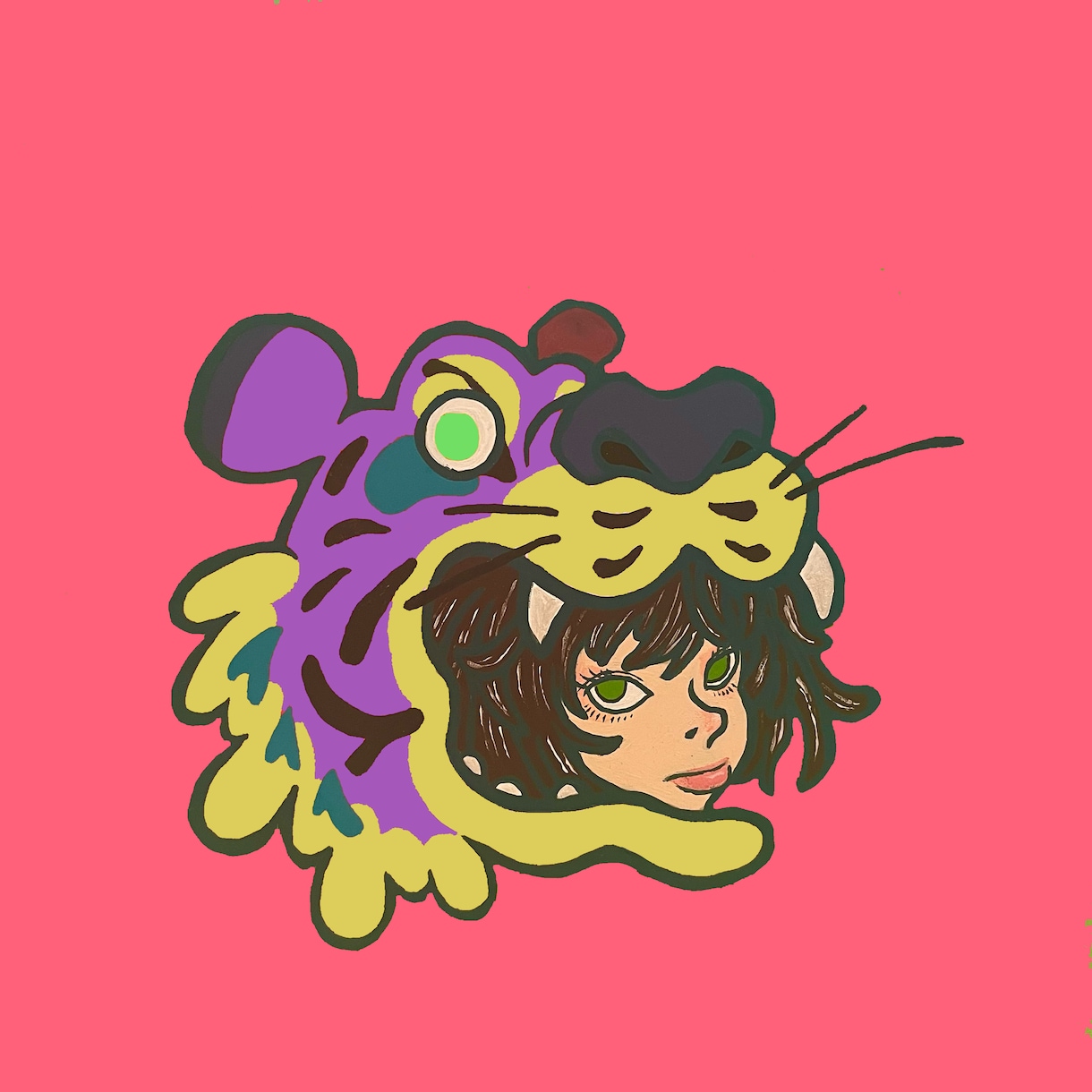 アイコンにも使いやすいポップなイラストかきます ビビットな色彩の女の子のイラストをかきます イメージ2