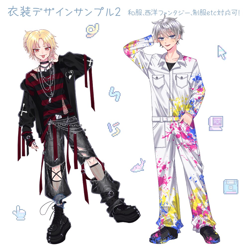立ち絵作成致します IRIAM、コテキャ、立ち絵、TRPG、グッズなどに！ イメージ4
