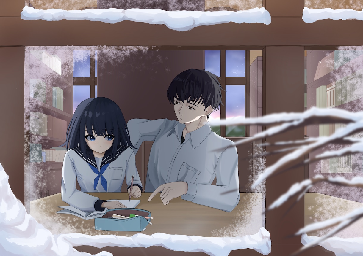 かわいい女の子の背景ありのイラストを制作できます 背景ありの1枚絵を制作できます！キャラクターのみも可能です。 イメージ6