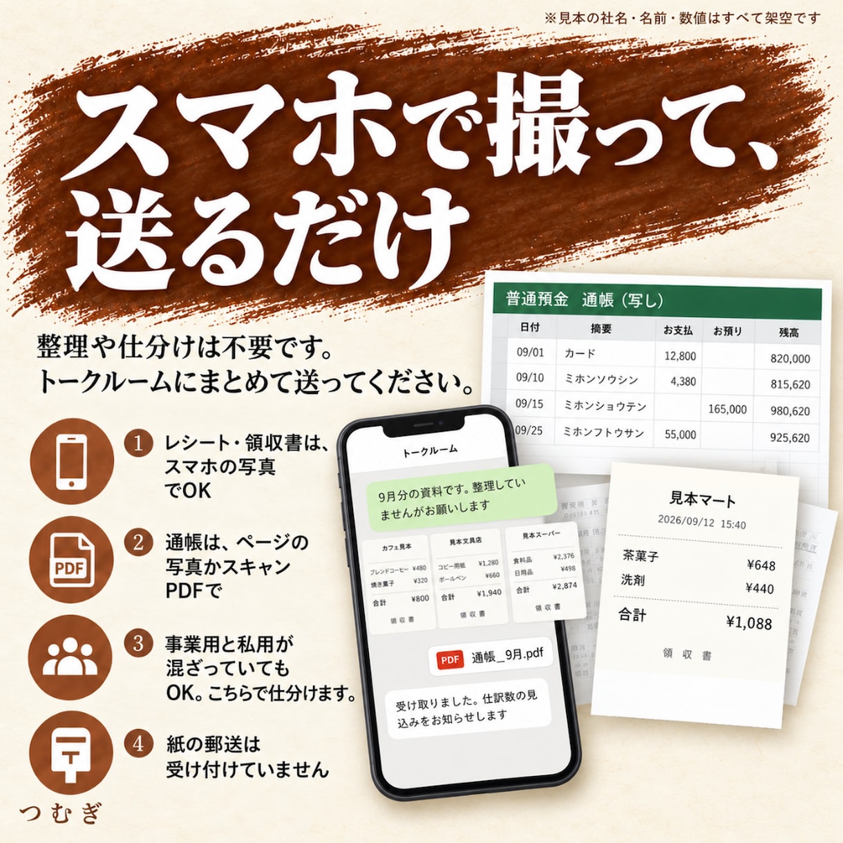 即日対応！スマホで撮って送るだけで記帳代行します 会計事務所3年｜1仕訳30円・先着5名10%OFF イメージ5