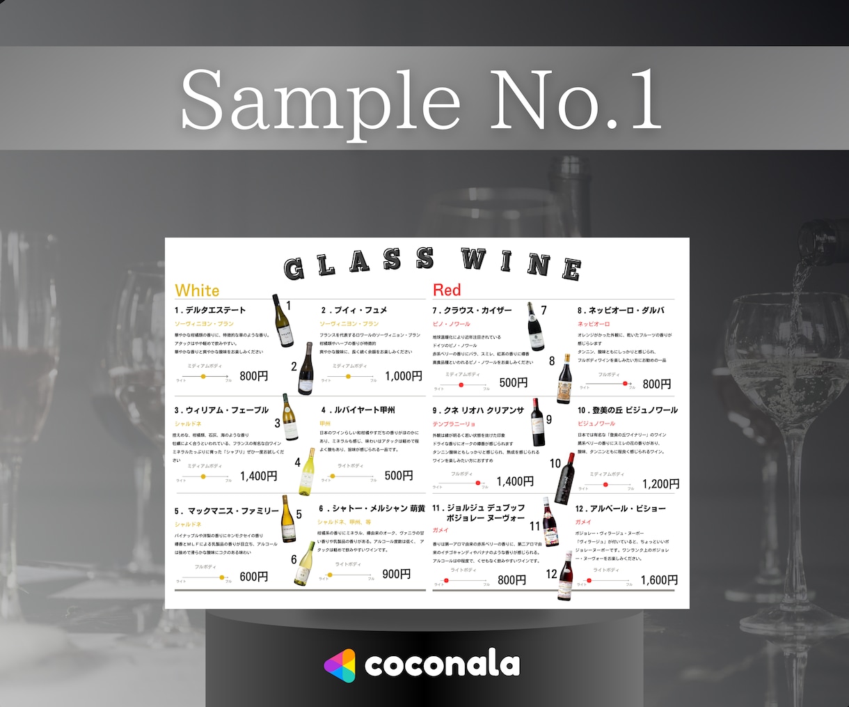 飲食店向けワインリストを作成します ソムリエのコメント付ワインリストを丁寧に作成します！ イメージ4