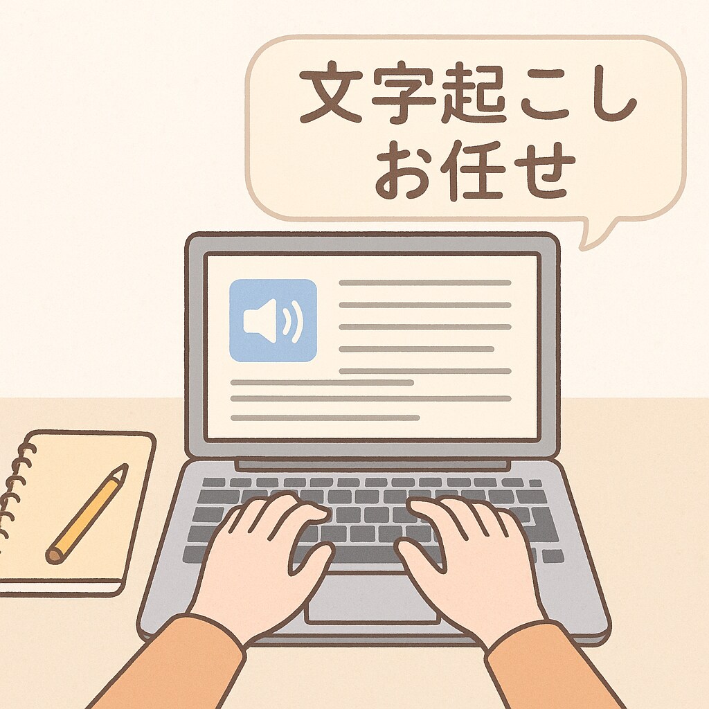 音声・動画の文字起こし代行します 会議やインタビュー、PDFデータなどを丁寧に文字化 イメージ1