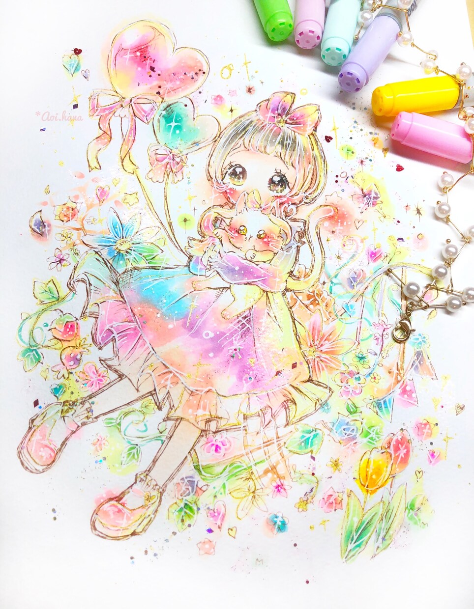 展示会出展経験あり.*キラキラなイラストを描きます 思い描くかたちをコピックで描きます.*♡ イメージ5