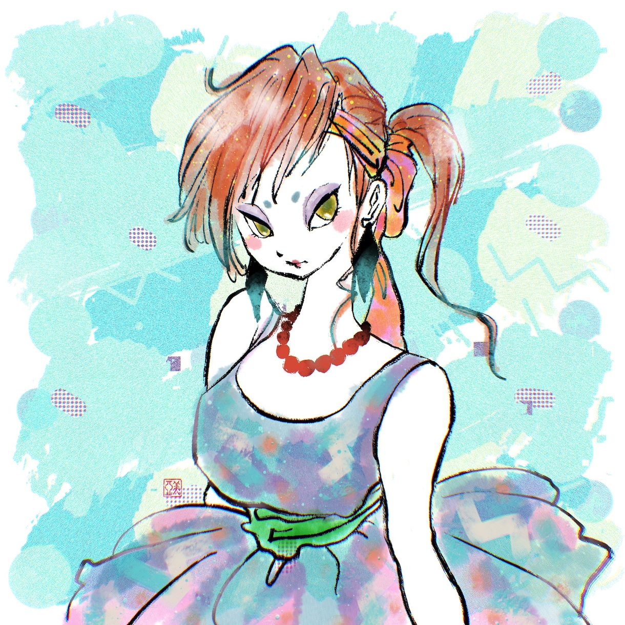 和風／浮世絵テイストでアイコン描きます デジタルでも筆感を出しアナログ風の色付けをします。 イメージ8