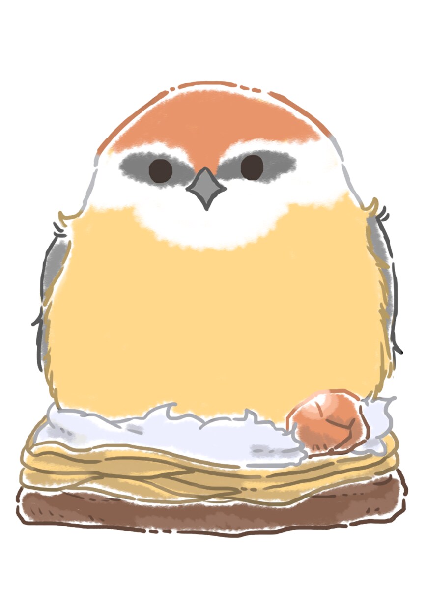 デフォルメした鳥ちゃんをトッピングします ケーキやお菓子の上にお好きな鳥ちゃんを乗せたイラストです! イメージ10