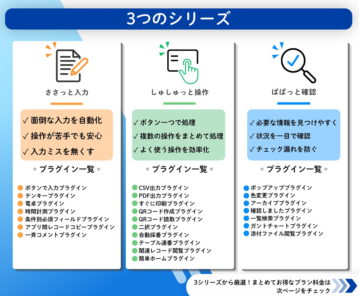 kintoneの現場課題をまとめて解決します 現場が喜ぶプラグイン11種類をパッケージ！ イメージ3