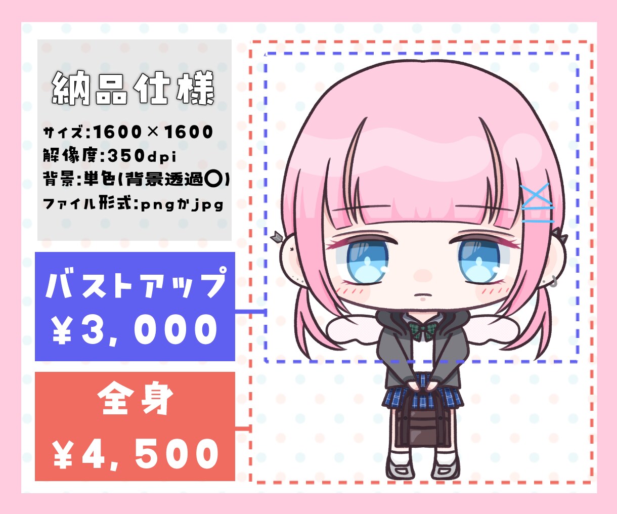 可愛いSDイラスト・ミニキャラ描きます 配信、アイコン、サムネ、グッズ用にも使える！ イメージ2