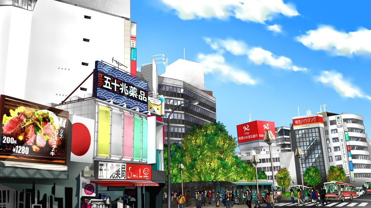 夜景、ビル、街、自然…背景イラスト作成します ゲームやYouTube動画の他、ＶTuberの背景にも！ イメージ7