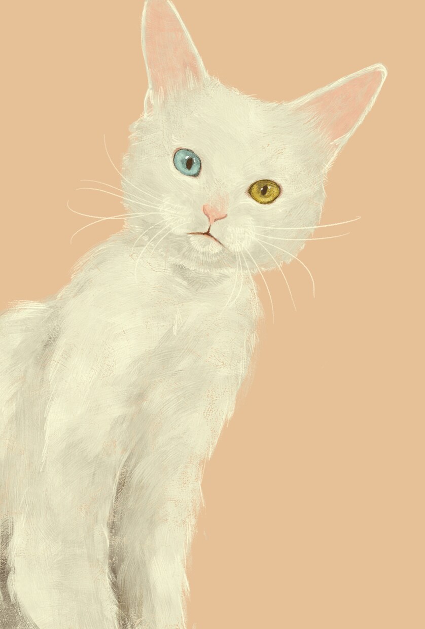油絵のような猫ちゃんのデジタルイラストを作成します アイコンなどSNS用や印刷して観賞用に！ イメージ2