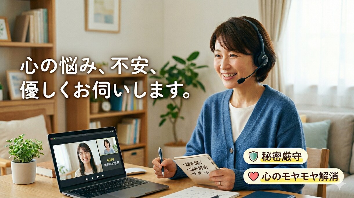 辛い時・しんどい時、話聞きます寄り添います 悩みに支配されない！人生の主役はあなたです。 イメージ2