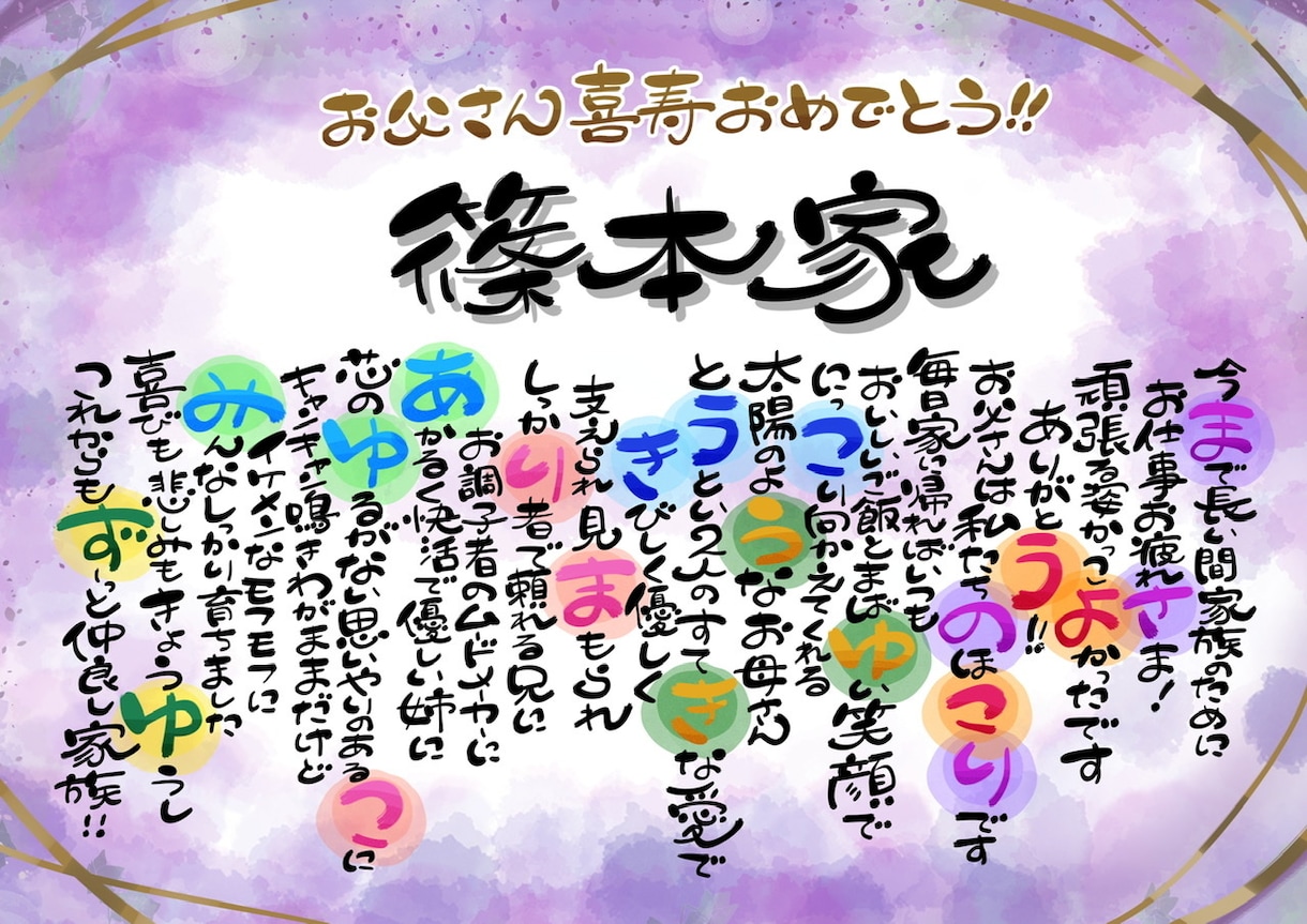 お名前でポエムを作成します 世界にひとつ！お客様のお名前でオリジナルポエム作成！ イメージ5