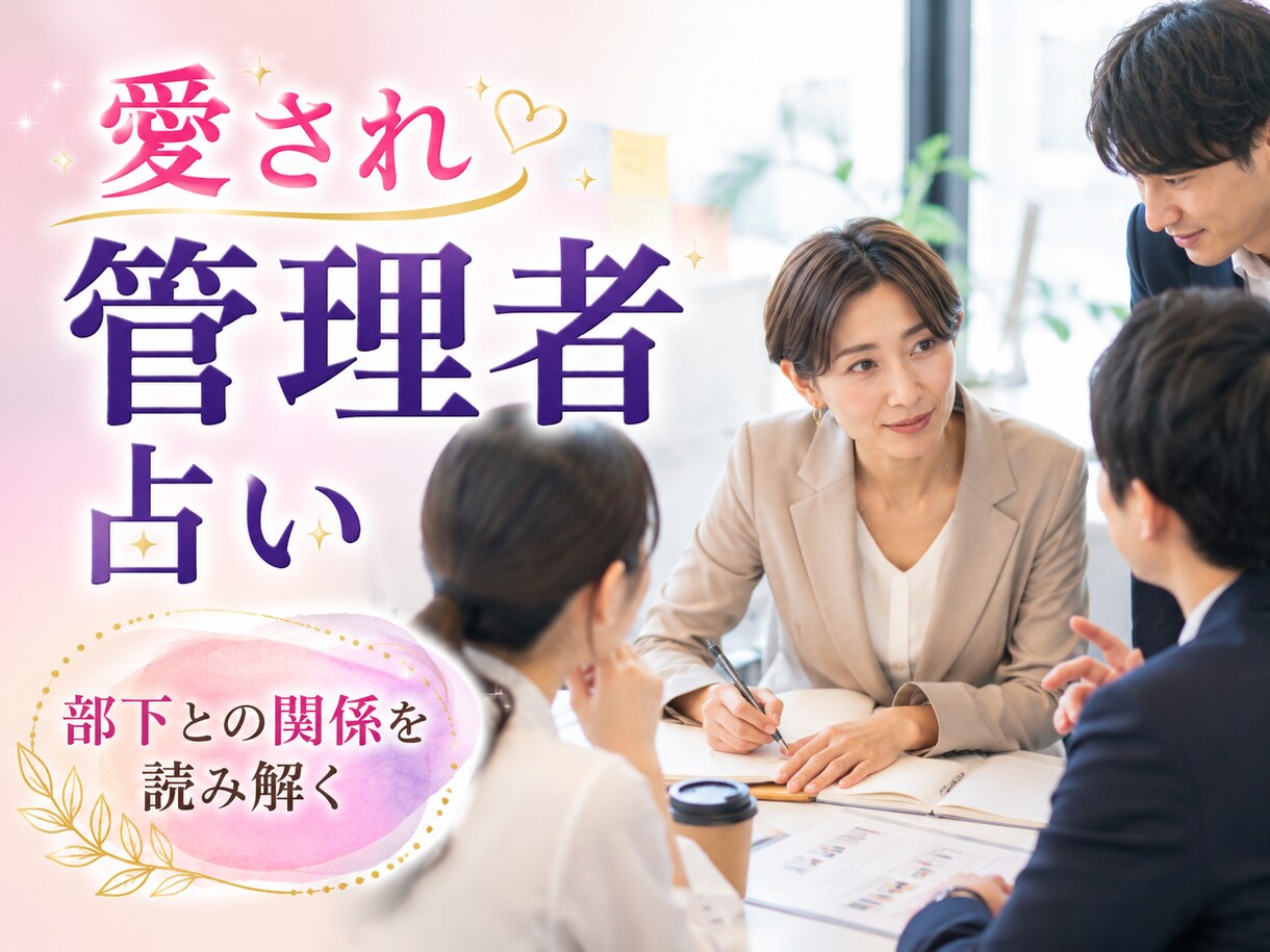 愛され管理者占い☆管理者としての成功へ導きます リーダーとして輝くための運気と対策を占います イメージ1