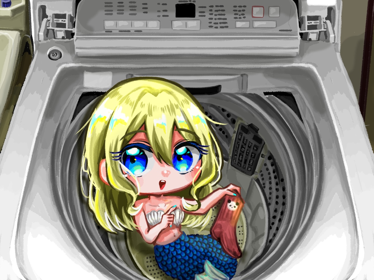 写実的な背景にミニキャラをかきます 現実世界に非現実的なミニキャラを宿します イメージ2