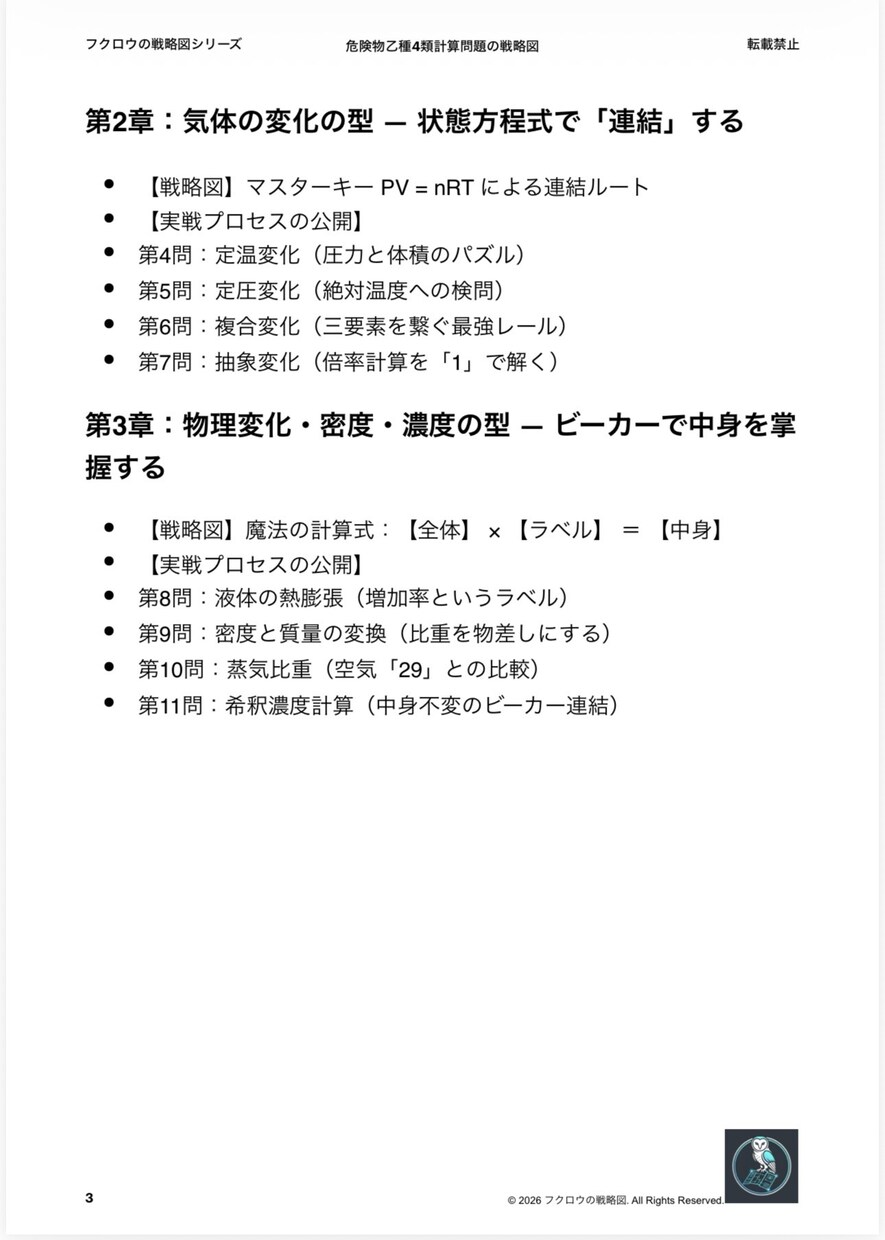 危険物取扱者乙種4類の計算問題を事務作業にします 公式暗記の脱却。「考える」をやめれば計算は作業になる イメージ4