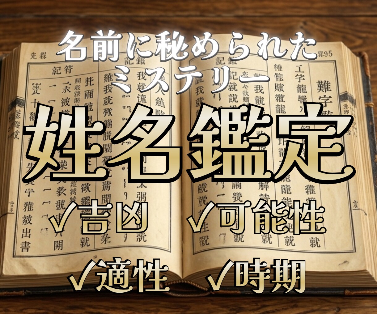 本気の方【限定】。名前に秘められた力を教えます 人生修正提案。あなたならではの強みを生かした人生戦略を イメージ1