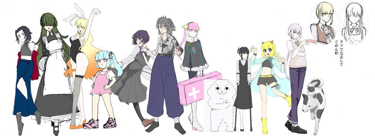 TRPG特化！差分付き立ち絵制作します 差分付き立ち絵が欲しい貴方へ、戦闘差分も◎ イメージ2