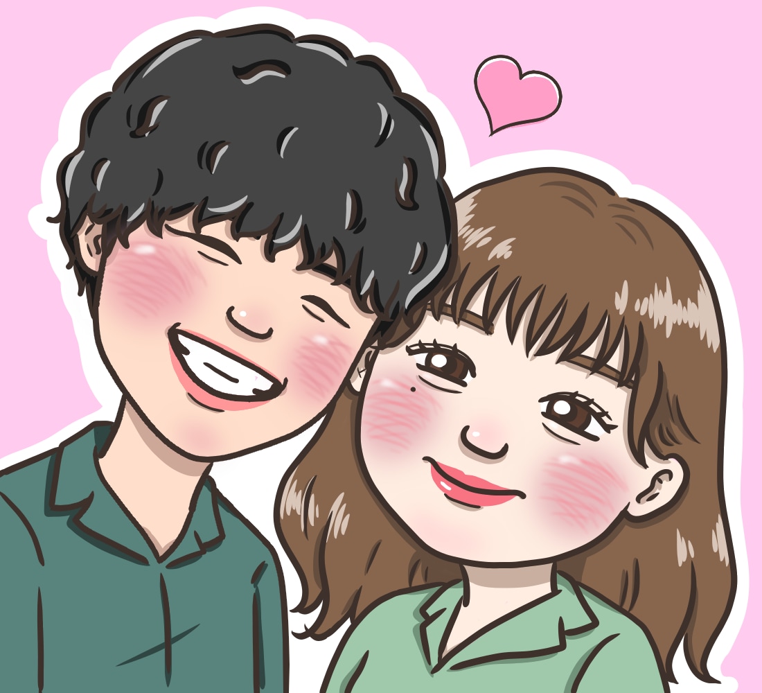 ゆるーく可愛くポップな似顔絵描きます SNSやアイコン、名刺、などのビジネスやプレゼントなどに！ イメージ4