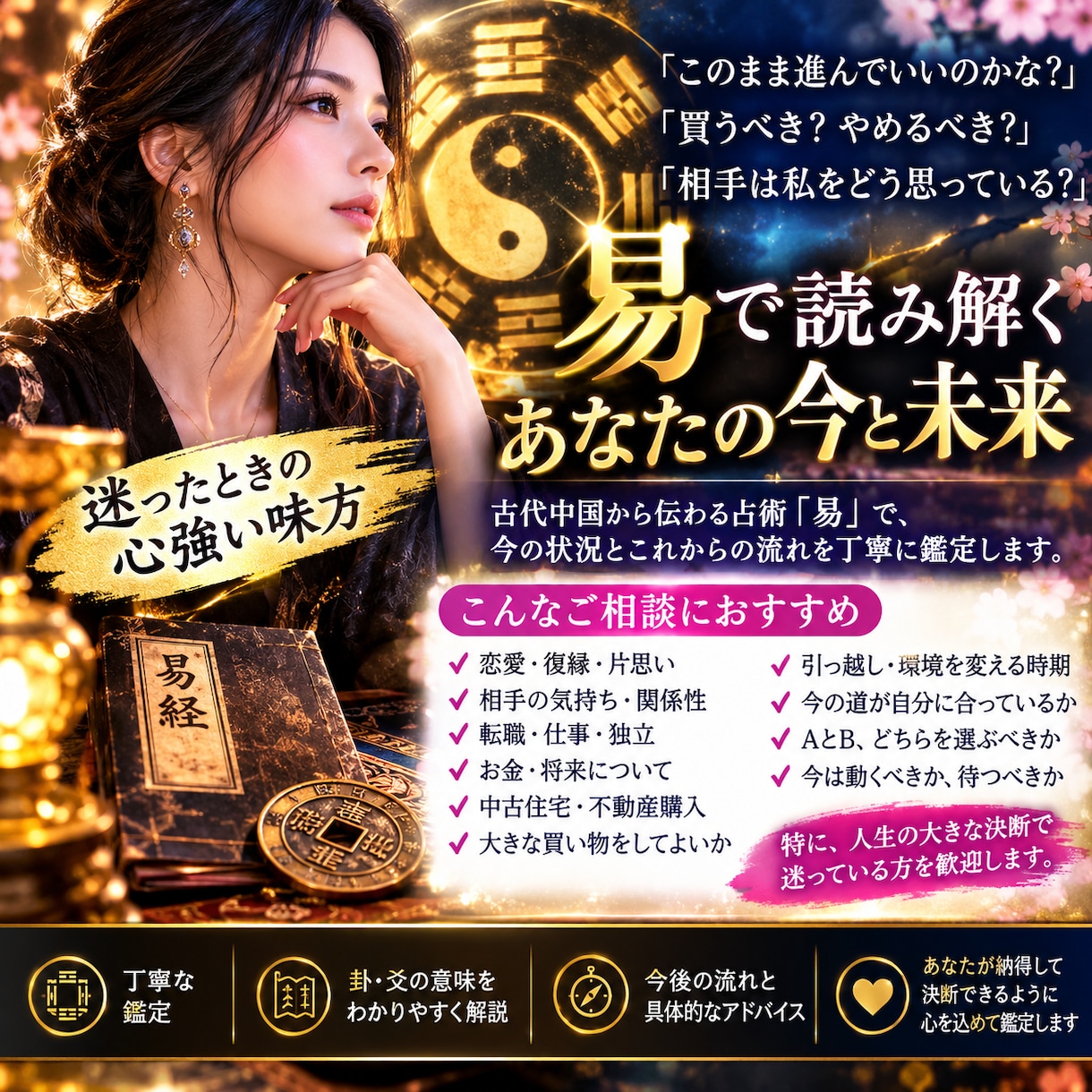 易で未来を読み解きます 迷いの答えを易の卦から読み解きます イメージ1