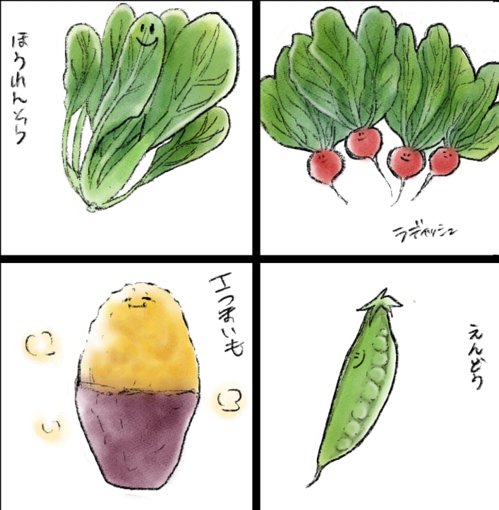 癒しゆる食べものアイコンを描きます 子どもから大人まで多くの人に愛されるキャラクター イメージ3