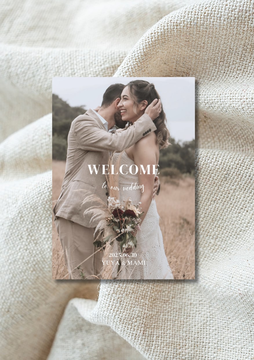 最安！パネル仕上げ！ウェルカムボードを作成します ご提供いただいた写真を基に作成！ポスターも可！サイズ選べます イメージ2